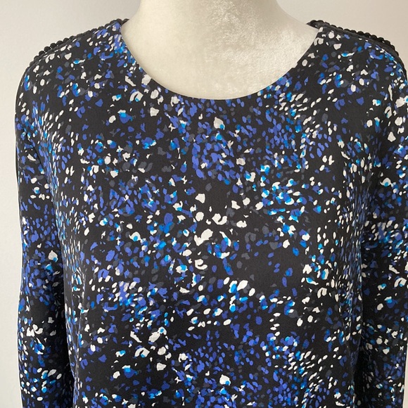 Banana Republic Lace Trim Shift Dress Blue Print - Picture 8 of 10